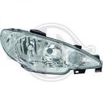 Faro principale PER Peugeot 206/206CC 98-08DAL 98-05  H7/H7 KLARGLASOPTIK