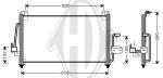 Condensatore, Climatizzatore PER Klimaprodukte KondensatorenDAL DAEWOO REZZO 06/1999