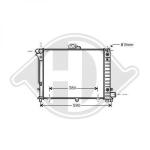 Radiatore, Raffreddamento motore PER Klimaprodukte KuehlerDAL SAAB 9000 04/1985